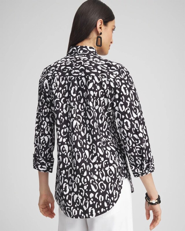 No Iron Stretch Leopard Shirt - image 3